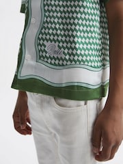 Cămașă cu guler Mânecă scurtă și imprimeu cuban Reiss Vanpelt - Imaginea 4 din 7