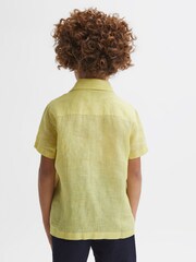 Reiss Lemon Holiday Short Sleeve Linen Shirt - Image 5 of 6