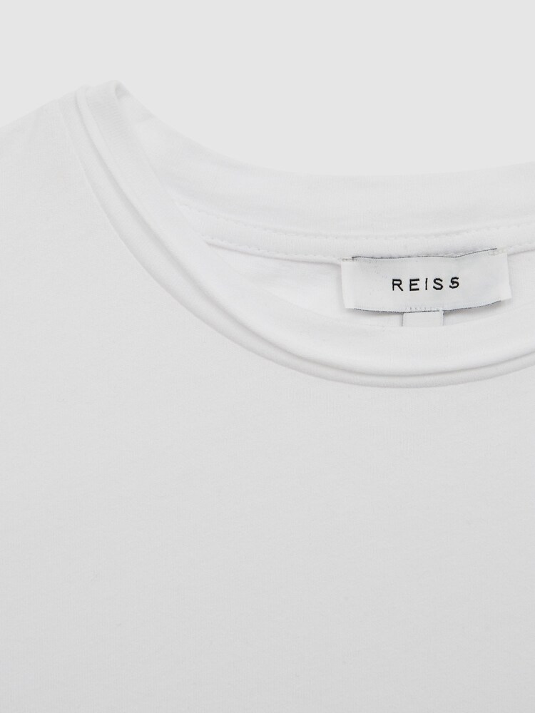 Reiss White Terry 9-14 yrs Cotton Crew Neck Cropped T-Shirt - Image 6 of 6 Reiss White Terry 9-14 yrs Cotton Crew Neck Cropped T-Shirt - Image 6 of 6