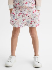 Reiss Pink Print Harper 9-12 yrs Relaxed Floral Printed Shorts - Image 3 of 6