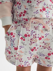 Reiss Pink Print Harper 9-12 yrs Relaxed Floral Printed Shorts - Image 4 of 6
