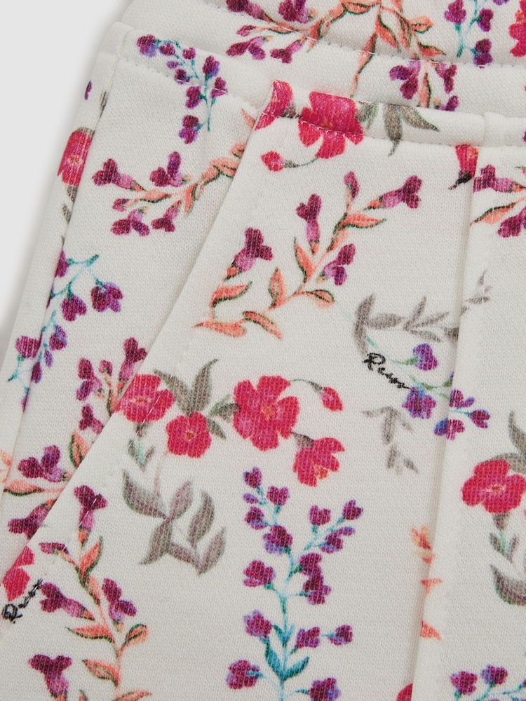 Reiss Pink Print Harper 9-12 yrs Relaxed Floral Printed Shorts - Image 6 of 6