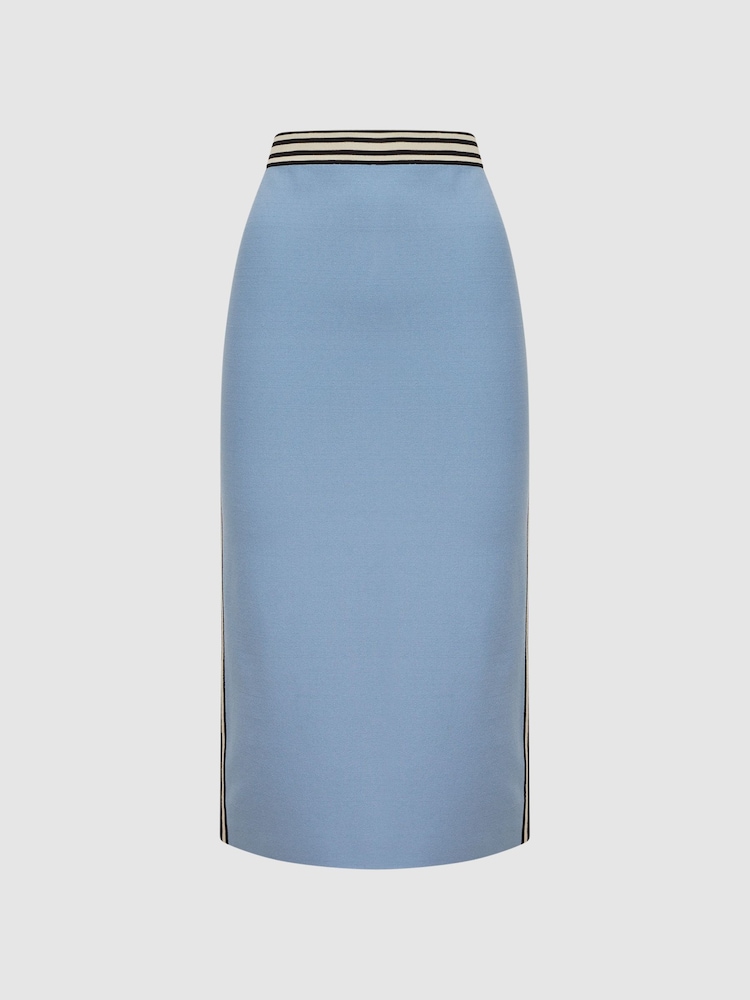 Reiss Blue Brooke High Rise Pencil Skirt Co-Ord - Image 2 of 6