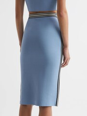 Reiss Blue Brooke High Rise Pencil Skirt Co-Ord - Image 5 of 6