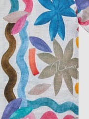 Reiss Multi Delphi Junior Linen Floral Cuban Collar Shirt - Image 6 of 6