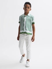 قميص بياقة كوبان بكم قصير طبعة Vanpelt من Reiss - صورة 1 من 7