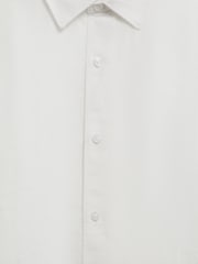 Reiss White Holiday 9-13 yrs Short Sleeve Linen Shirt - Image 7 of 7
