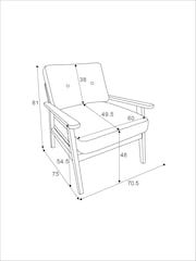 Scion Baja Amazon Blue Jesper Chair - Image 4 of 7