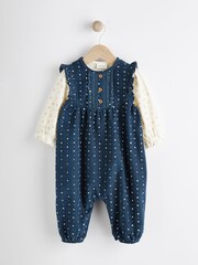 Blue Baby Corduroy Dungaree And Bodysuit Set (0mths-2yrs) - Image 1 of 11