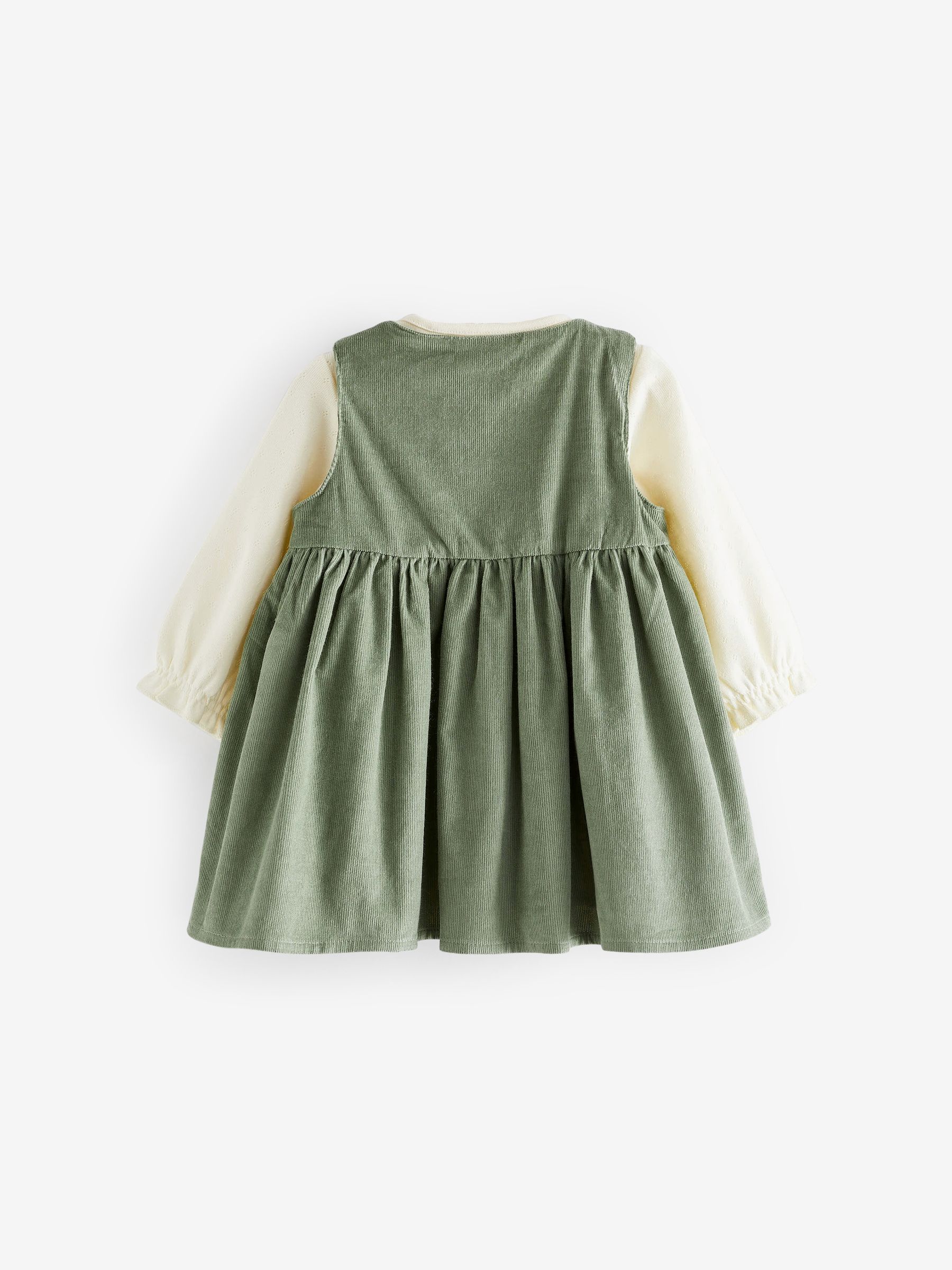 Buy Green Baby Pinafore Dress And Bodysuit 3 Piece Set 0mths 2yrs from Next Luxembourg