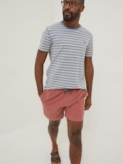FatFace Orange Trevose Plain Swim Shorts - Image 1 of 4