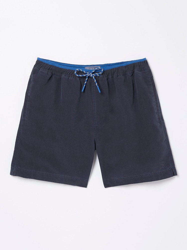 FatFace Blue Trevose Plain Swim Shorts - Image 5 of 5