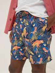 FatFace Blue Trevose Parrot Swim Shorts - Image 2 of 6