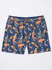 FatFace Blue Trevose Parrot Swim Shorts - Image 3 of 6