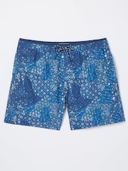 FatFace Blue Trevose Patchwork Swim Shorts - Image 3 of 3