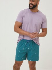 FatFace Green Trevose Boat Swim Shorts - Image 3 of 5