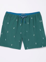 FatFace Green Trevose Boat Swim Shorts - Image 5 of 5