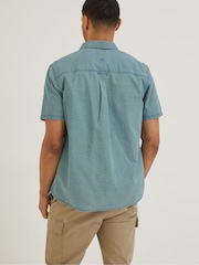 FatFace Green Geo Indigo Print Shirt - Image 2 of 4