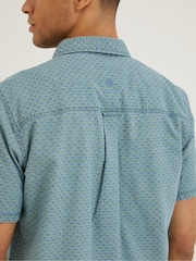 FatFace Green Geo Indigo Print Shirt - Image 4 of 4