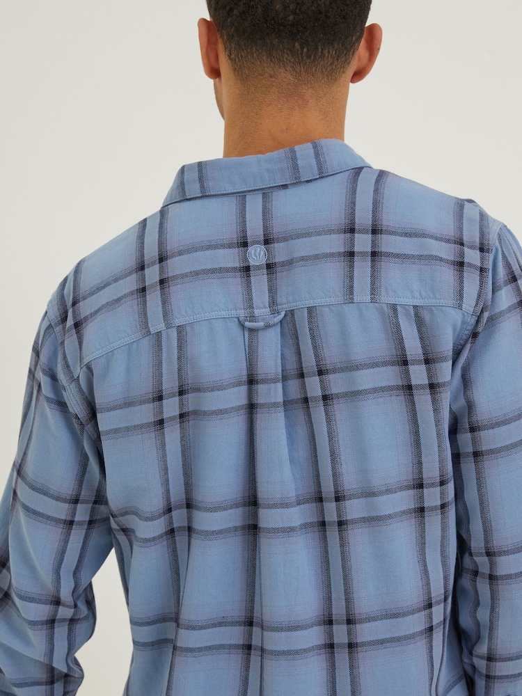 FatFace Blue Ockley Ombre Check Shirt - Image 2 of 4