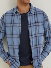 FatFace Blue Ockley Ombre Check Shirt - Image 3 of 4