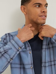 FatFace Blue Ockley Ombre Check Shirt - Image 4 of 4