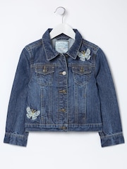 FatFace Blue Embroidered Denim Jacket - Image 2 of 2