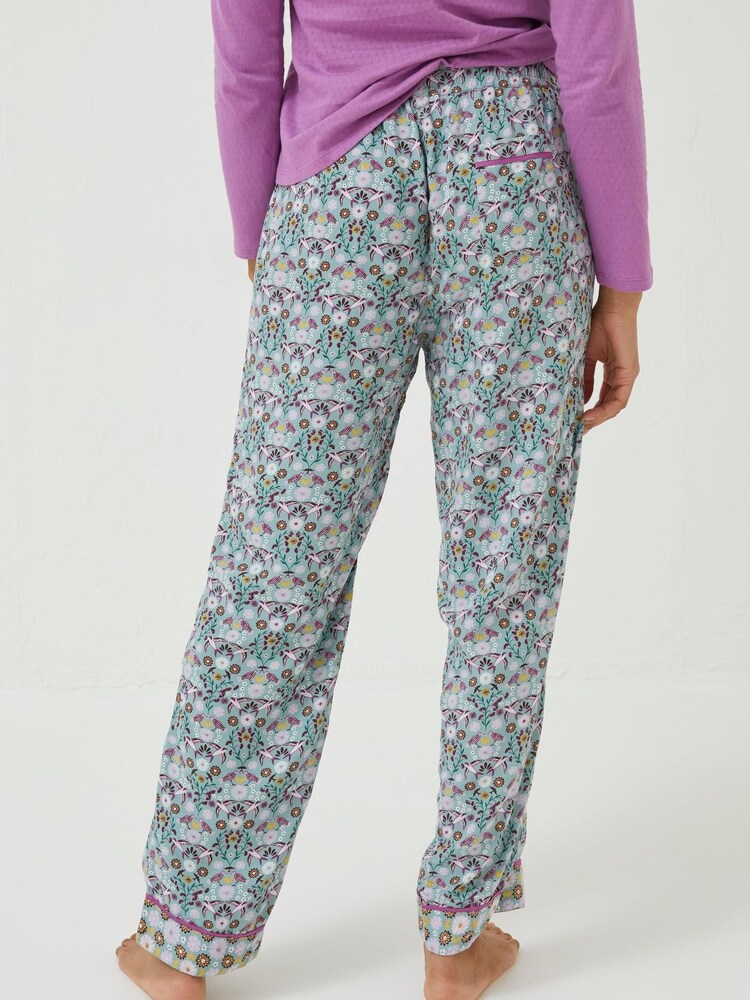 FatFace Green Patchwork Bird Pants - Image 2 of 3