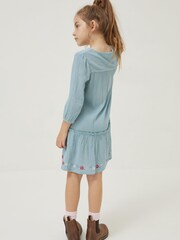 FatFace Green Adeline Embroidered Hem Dress - Image 2 of 5
