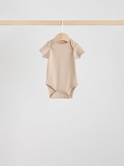 Neutrale Farbe - Baby Essential Kurzarm-Bodysuits im 5er-Pack - Bild 5 von 12