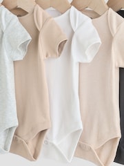 Neutrale Farbe - Baby Essential Kurzarm-Bodysuits im 5er-Pack - Bild 9 von 12