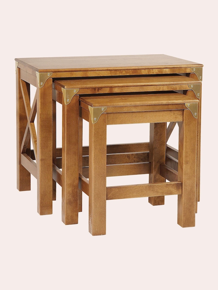 Laura Ashley Honey Gold Balmoral Nest of Table - Image 2 of 4