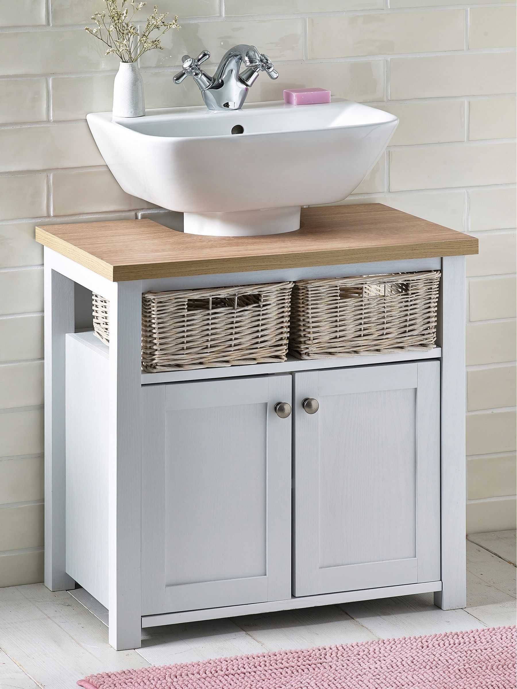 White under sink unit sale