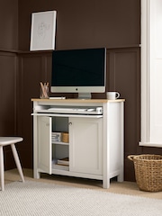 Cream Malvern Oak Effect Sideboard Desk - Image 1 of 8
