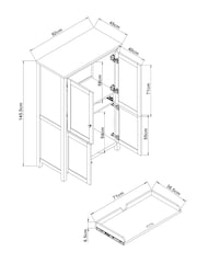 Cream Malvern Oak Effect Small Hideaway Desk - Image 5 of 9