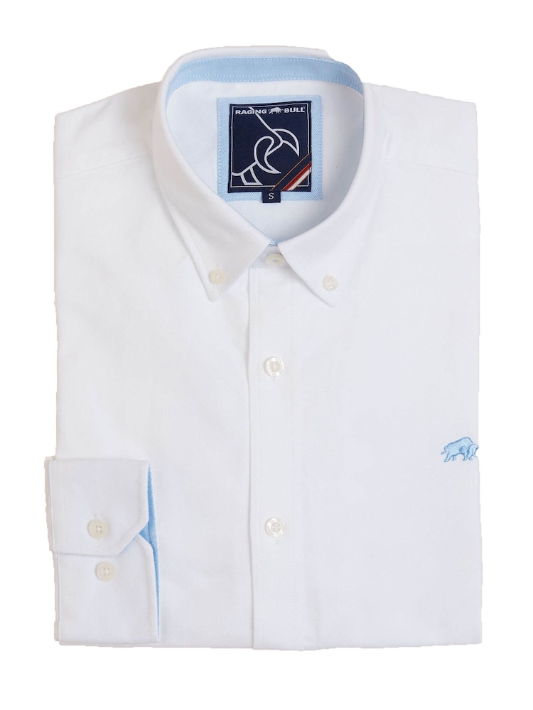Raging Bull 100% Cotton Classic Long Sleeve Oxford Shirt - Image 5 of 7