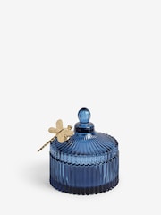 Navy Dragonfly Glass Trinket Pot - Image 3 of 5