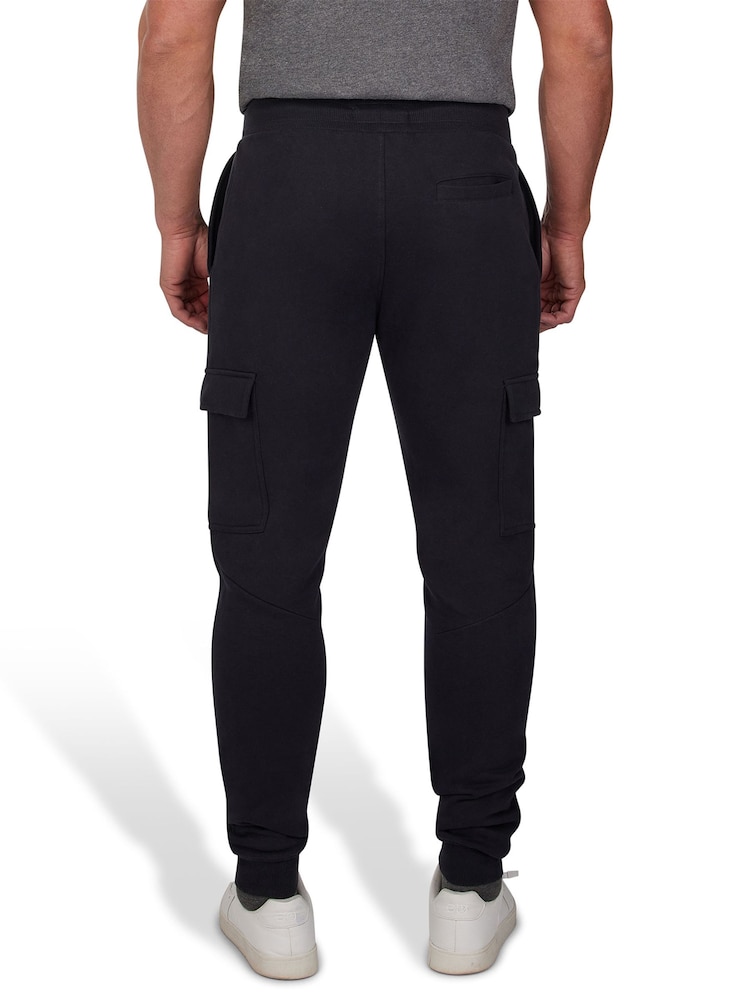 Raging Bull Black Cuffed Cargo Jogger - Image 2 of 6