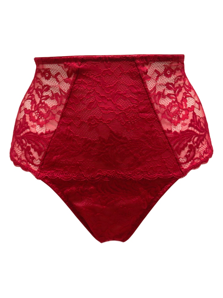 Rood - Pour Moi For Your Eyes Only string met hoge taille zonder kruis - Image 3 of 4