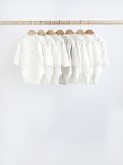 Delicate White Animal 7 Pack Baby Printed Long Sleeve Bodysuits - Image 2 of 7