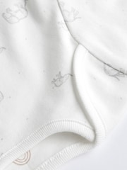 Delicate White Animal 7 Pack Baby Printed Long Sleeve Bodysuits - Image 6 of 7