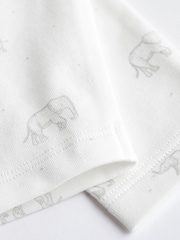 Delicate White Animal 7 Pack Baby Printed Long Sleeve Bodysuits - Image 7 of 7