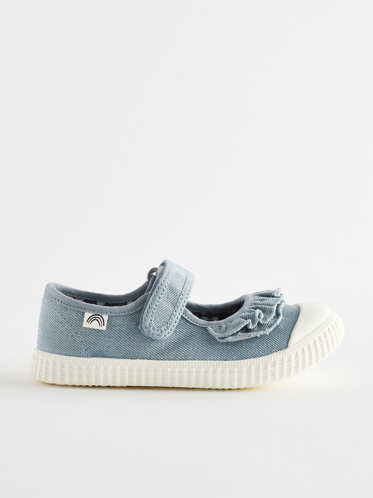 Blue Ruffle Mary Jane Shoes - Image 2 of 5