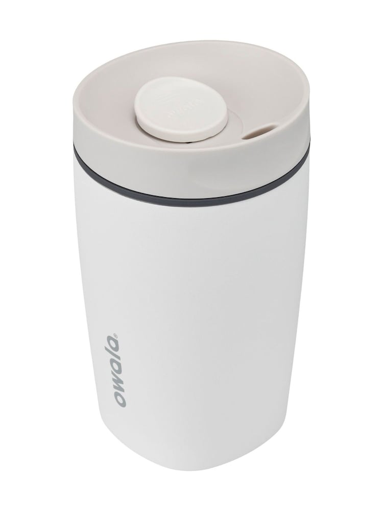 owala Shy Marshmallow SmoothSip® Slider 12oz Coffee Tumbler - Image 2 of 4 owala Shy Marshmallow SmoothSip® Slider 12oz Coffee Tumbler - Image 2 of 4