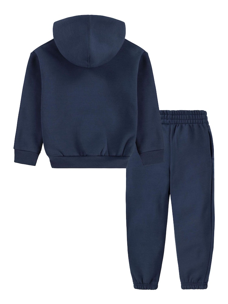 Converse Navy Little Kids Hoodie and Jogger Set - Image 2 of 6 Converse Navy Little Kids Hoodie and Jogger Set - Image 2 of 6