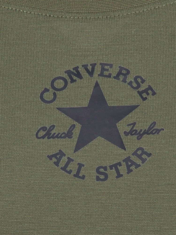 Зеленый хаки - Футболка с короткими рукавами и логотипом Converse - Изображение 4 из 4