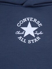 Темно-синий - Худи с логотипом Converse - Изображение 2 из 4