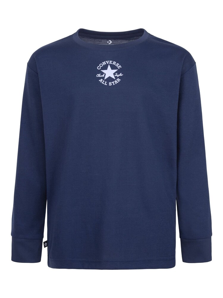 Marineblau - Converse Langärmeliges T-Shirt mit Logo​​​​​​​ - Bild 1 von 4