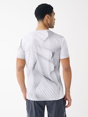 Grey Wave Active Printed Training T-Shirt - Image 3 of 9