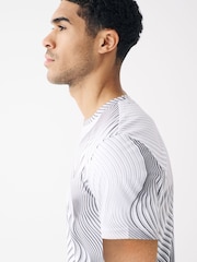 Grey Wave Active Printed Training T-Shirt - Image 4 of 9